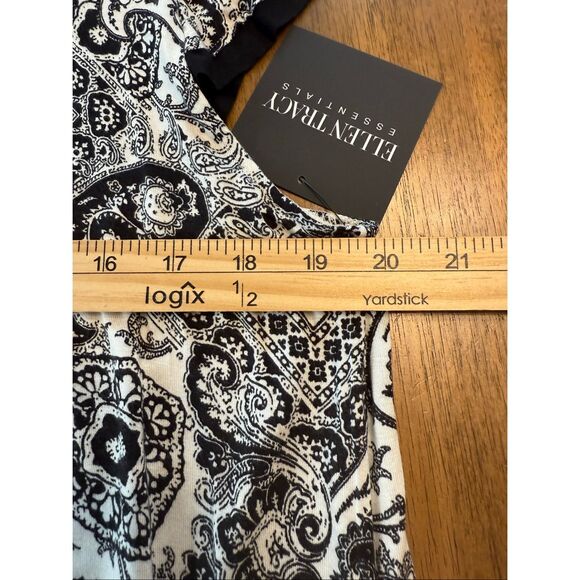 Ellen Tracy Women's Yours to Love Flutter Sleeve Paisley Top Size Large - Picture 6 of 7